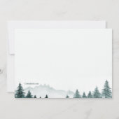 ウッズウォーターカラーの動きのアナウンス 招待状 (裏面)