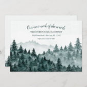 ウッズウォーターカラーの動きのアナウンス 招待状 (正面/裏面)