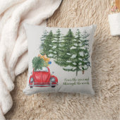 ウッズウォーターカラーホリデーを通じて クッション (ブランケット)