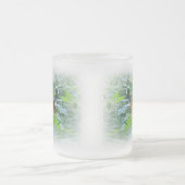 ウッズエッジで蝶を硫黄に包む フロストグラスマグカップ (中央)