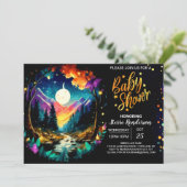 ウッズエレガントお洒落魔法ベイビーシャワー 招待状 (スタンド正面)