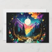 ウッズエレガントお洒落魔法ベイビーシャワー 招待状 (裏面)