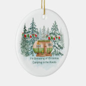 ウッズオナのキャンプの夢を見ている セラミックオーナメント (右)
