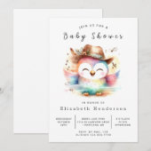 ウッズオンラインオウルベイビーシャワー 招待状 (正面/裏面)