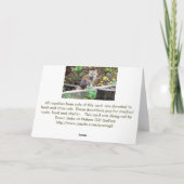 ウッズカードに座るフェラル猫 カード (裏面)