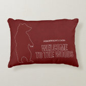 ウッズキャビン熱レッドベアーズへようこそ アクセントクッション (正面)