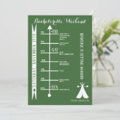 ウッズキャンプ独身最後の週末旅行の行程 招待状 (スタンド正面)