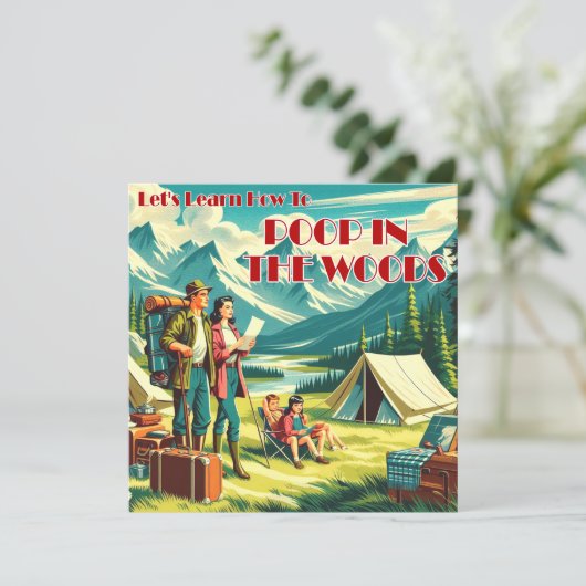 ウッズキャ学ンプでウンチする方法 サンキューカード (スタンド正面)