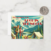 ウッズキャ学ンプでウンチする方法 ノートカード (正面/裏面インサイチュ)