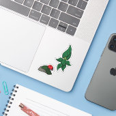 ウッズコンターのステッカーを歩く シール (ノートパソコンとiPhone)