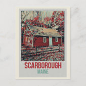 ウッズスカボローメインUSAのアイコニックハウス ポストカード (正面)