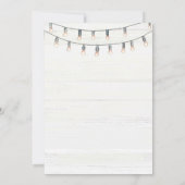 ウッズス素朴ンフラワーファースト誕生日 招待状 (裏面)