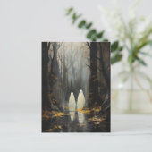 ウッズハロウィンハガキの幽霊 ポストカード (スタンド正面)