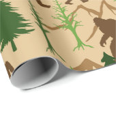 ウッズバースデーパーティーのビッグフット・スクアチン ラッピングペーパー (ロールコーナー)