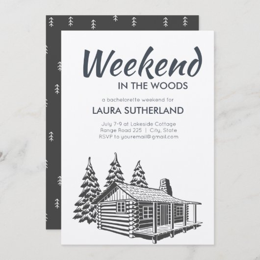 ウッズパーティの招待状 招待状 (正面/裏面)