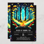 ウッズフお洒落レフリーズ誕生日へ 招待状 (正面/裏面)