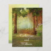 ウッズフォレカジュアルストエレガントアウトドア結婚ズ 招待状 (正面/裏面)