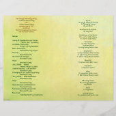 ウッズフォレスト屋外エレガントな結婚式プログラム (裏面)