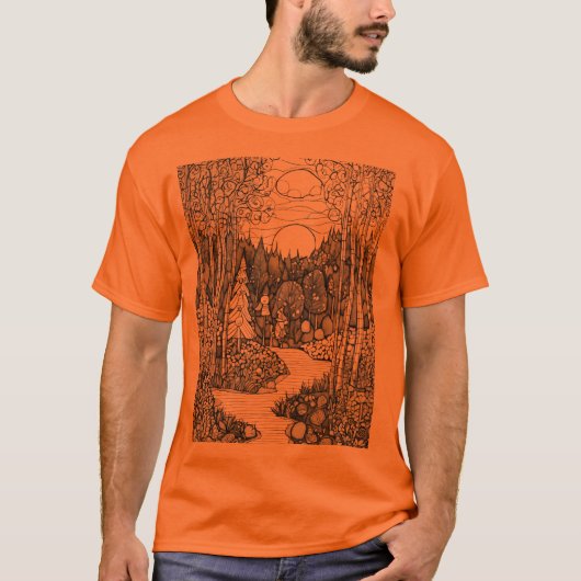 ウッズフォレスト自然Tシャツ Tシャツ (正面)