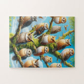 ウッズフクロウパズル ジグソーパズル (横)