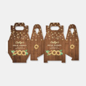 ウッズホフお洒落ライスヒマワリブライダルシャワー フェイバーボックス (折り畳みなし)