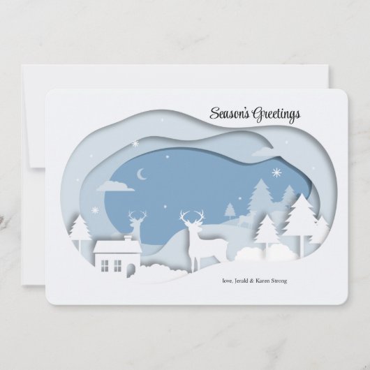 ウッズホリデーのグリーティングカード シーズンカード (正面)