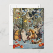 ウッズポストカードのヴィンテージクリスマス シーズンポストカード (正面/裏面)