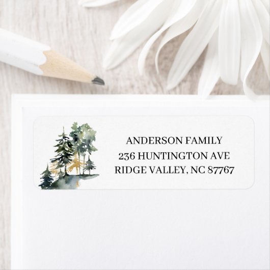 ウッズマウンテンの新しい首の新しい住所ラベル ラベル (インサイチュ)