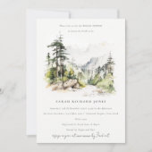 ウッズマウンテンランドスケープスケッチブライダルシャワー 招待状 (正面)