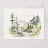 ウッズマウンテンランドスケープ結婚スケッチの詳細 エンクロージャーカード (裏面)