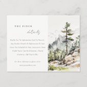 ウッズマウンテンランドスケープ結婚スケッチの詳細 エンクロージャーカード (正面)