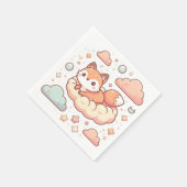 ウッズモダンキツネベビーシャワー スタンダードカクテルナプキン (角)