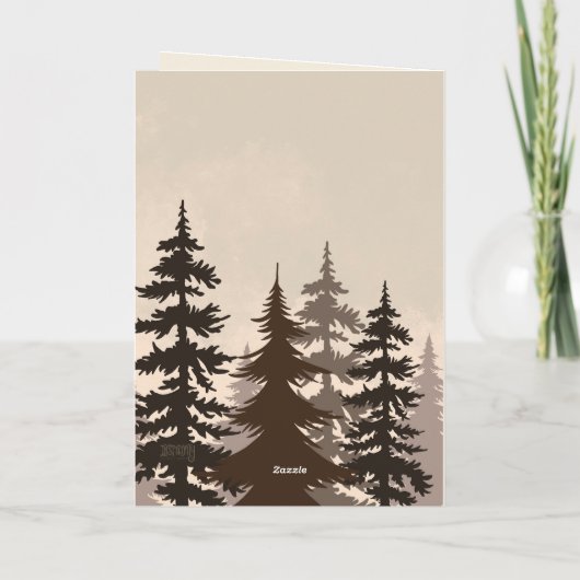 ウッズモダン父の日の木のインスピレーション カード (裏面)