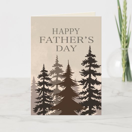 ウッズモダン父の日の木のインスピレーション カード (正面)