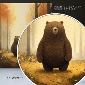 ウッズルームにかわいいウオーターカラー子供へベア タイル