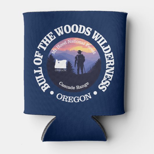 ウッズワイルダネスの雄牛(rd2) 缶クーラー (正面)