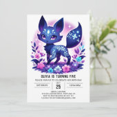 ウッズ威厳のあるキツネデジタル誕生日 招待状 (スタンド正面)