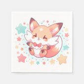 ウッズ威厳のあるキツネベビーシャワー スタンダードカクテルナプキン (正面)