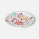 ウッズ威厳のあるキツネベビーシャワー ペーパープレート (アングル)