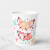 ウッズ威厳のあるキツネベビーシャワー 紙コップ (正面)