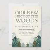 ウッズ引っ越し祝いパーティーパーティの招待状ウィンターフォレスト 招待状 (正面)