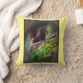 ウッズ枕でクマを抱え クッション (ブランケット)