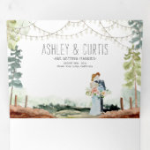ウッズ素朴で週末 |フォレスト結婚ズ 三つ折り招待状 (内部最初)