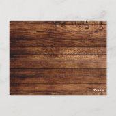 ウッズ素朴とヒマワリの結婚式RSVP ポストカード (裏面)