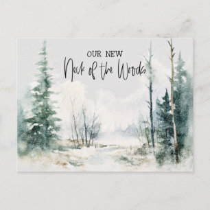 ウッズ素朴引っ越しましたニューホーム発表 ポストカード