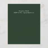 ウッズ素朴結婚式の招待で予算キャビン (裏面)