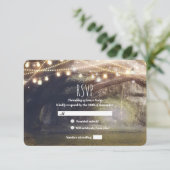 ウッズ素朴魅惑された森林照明ウェディングRSVP 出欠カード (スタンド正面)