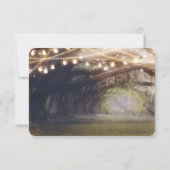 ウッズ素朴魅惑された森林照明ウェディングRSVP 出欠カード (裏面)