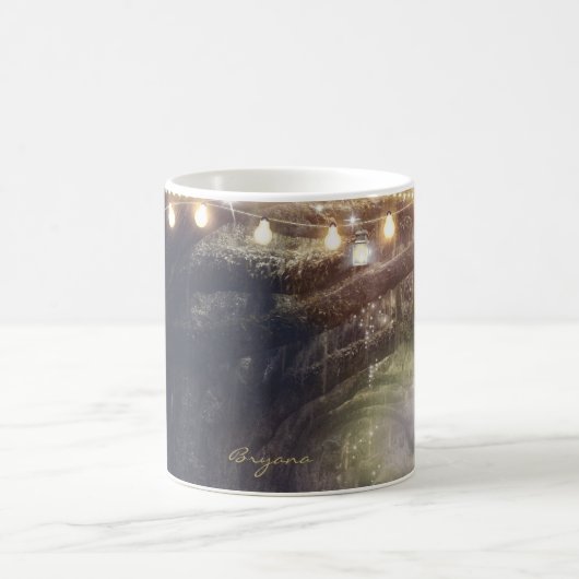 ウッズ素朴魅惑の森とライト コーヒーマグカップ (中央)