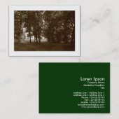 ウッズ，ブートパークカーディフ – セピア縁どトナー 名刺 (正面/裏面)